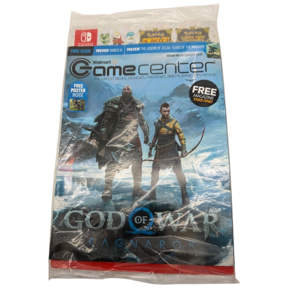 Walmart Gamecenter Issue 90 Magazine Dec 2022 God of War Ragnarok New
